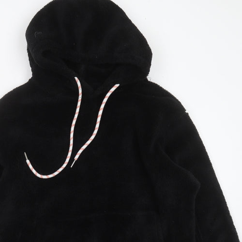 Kivenst Womens Black  Polyester Pullover Hoodie Size M