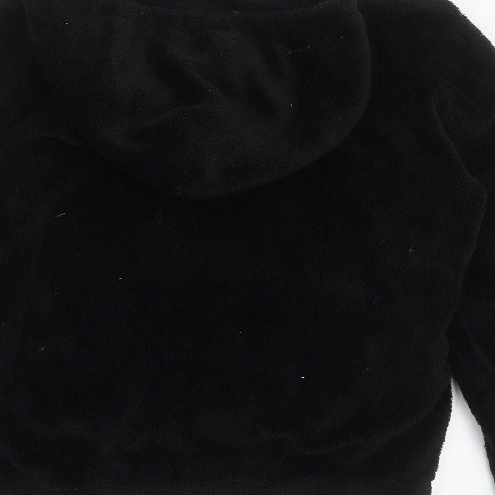 Kivenst Womens Black  Polyester Pullover Hoodie Size M