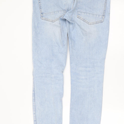 Burton Mens Blue  Cotton Skinny Jeans Size 32 in L32 in Regular Zip