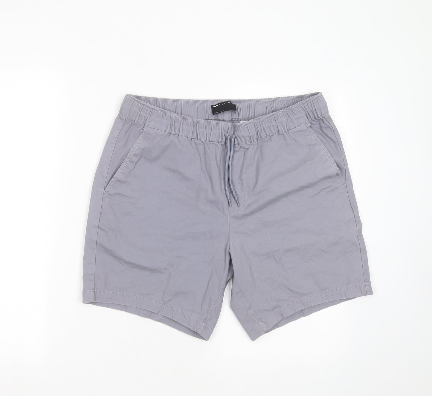 ASOS Mens Grey  Cotton Chino Shorts Size M L7 in Regular