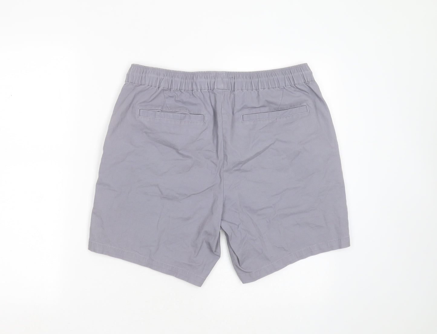 ASOS Mens Grey  Cotton Chino Shorts Size M L7 in Regular