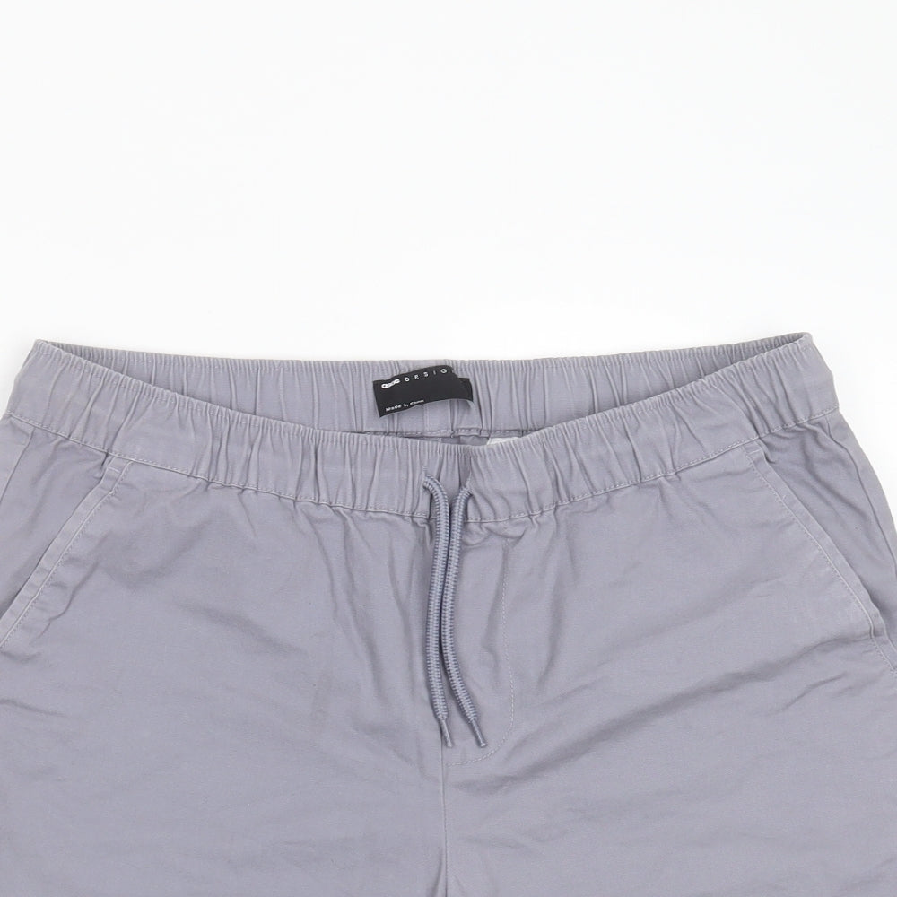 ASOS Mens Grey  Cotton Chino Shorts Size M L7 in Regular