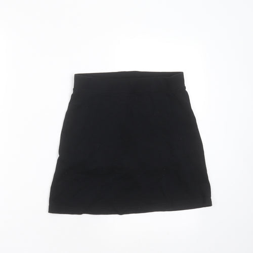 George Girls Black  Cotton Mini Skirt Size 13-14 Years  Regular