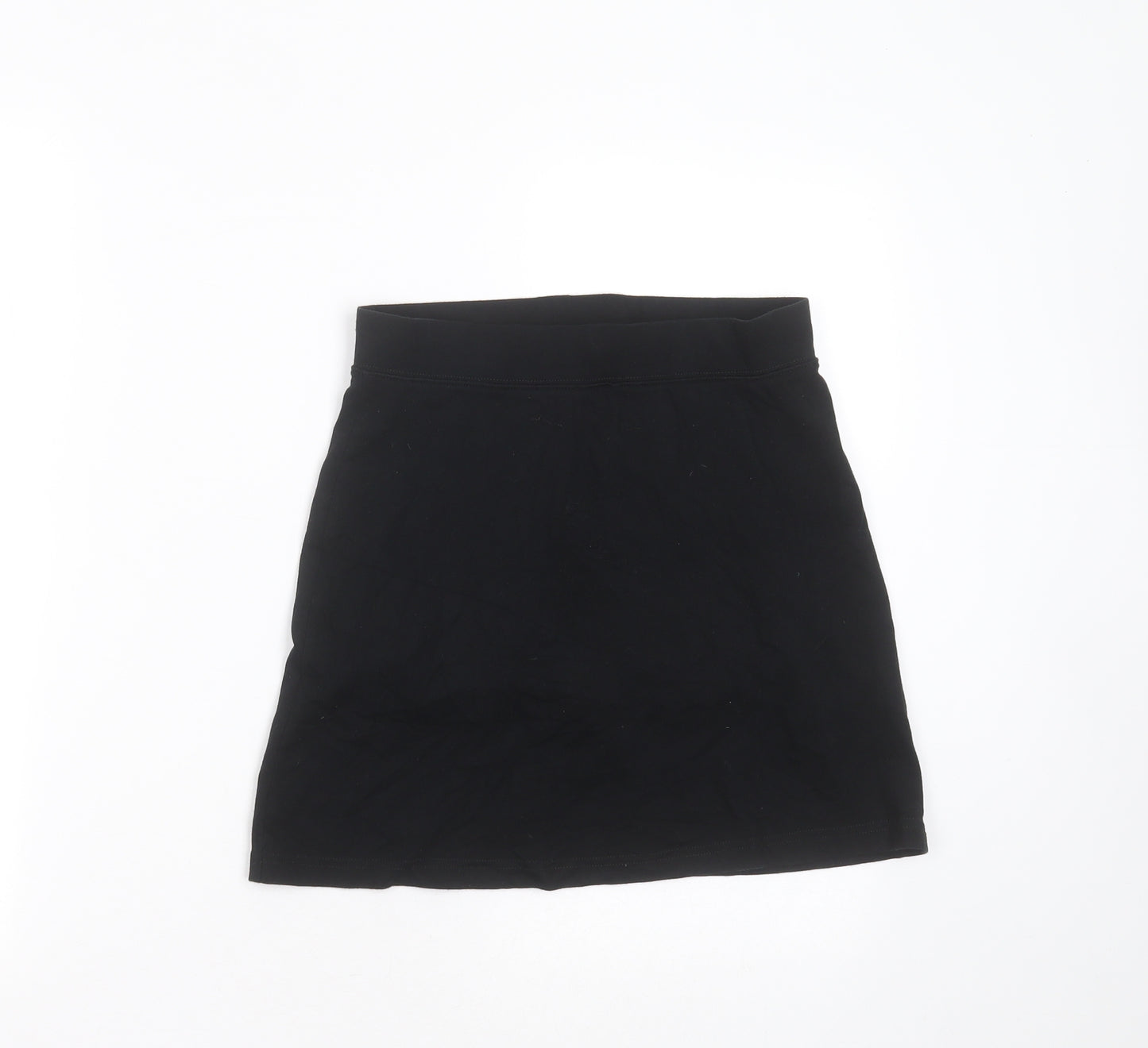 George Girls Black  Cotton Mini Skirt Size 13-14 Years  Regular