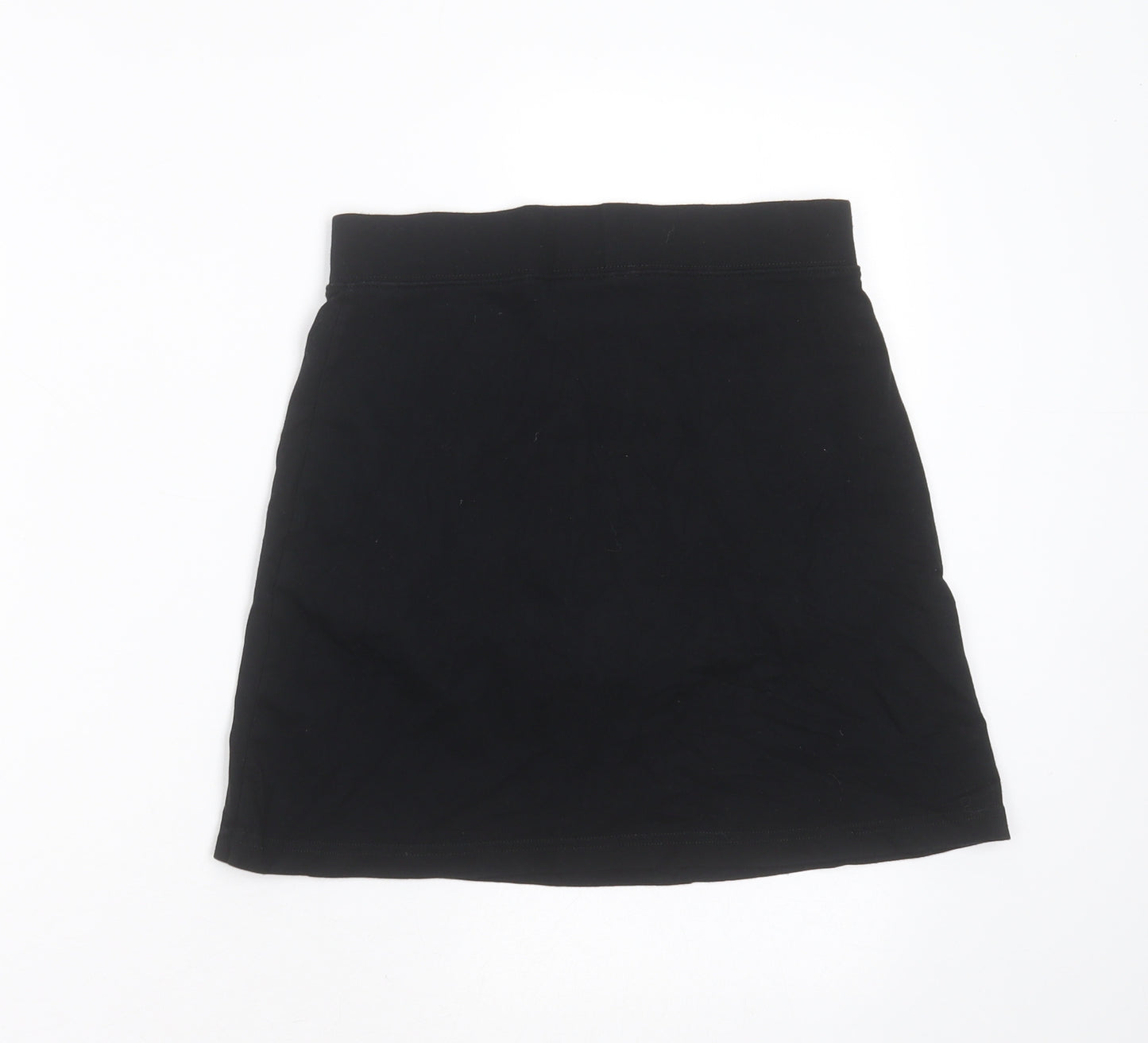 George Girls Black  Cotton Mini Skirt Size 13-14 Years  Regular