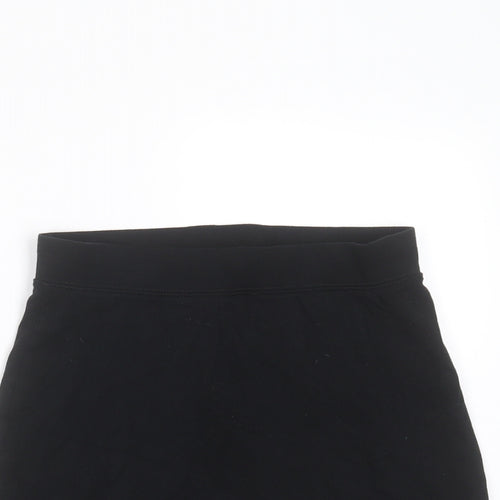 George Girls Black  Cotton Mini Skirt Size 13-14 Years  Regular