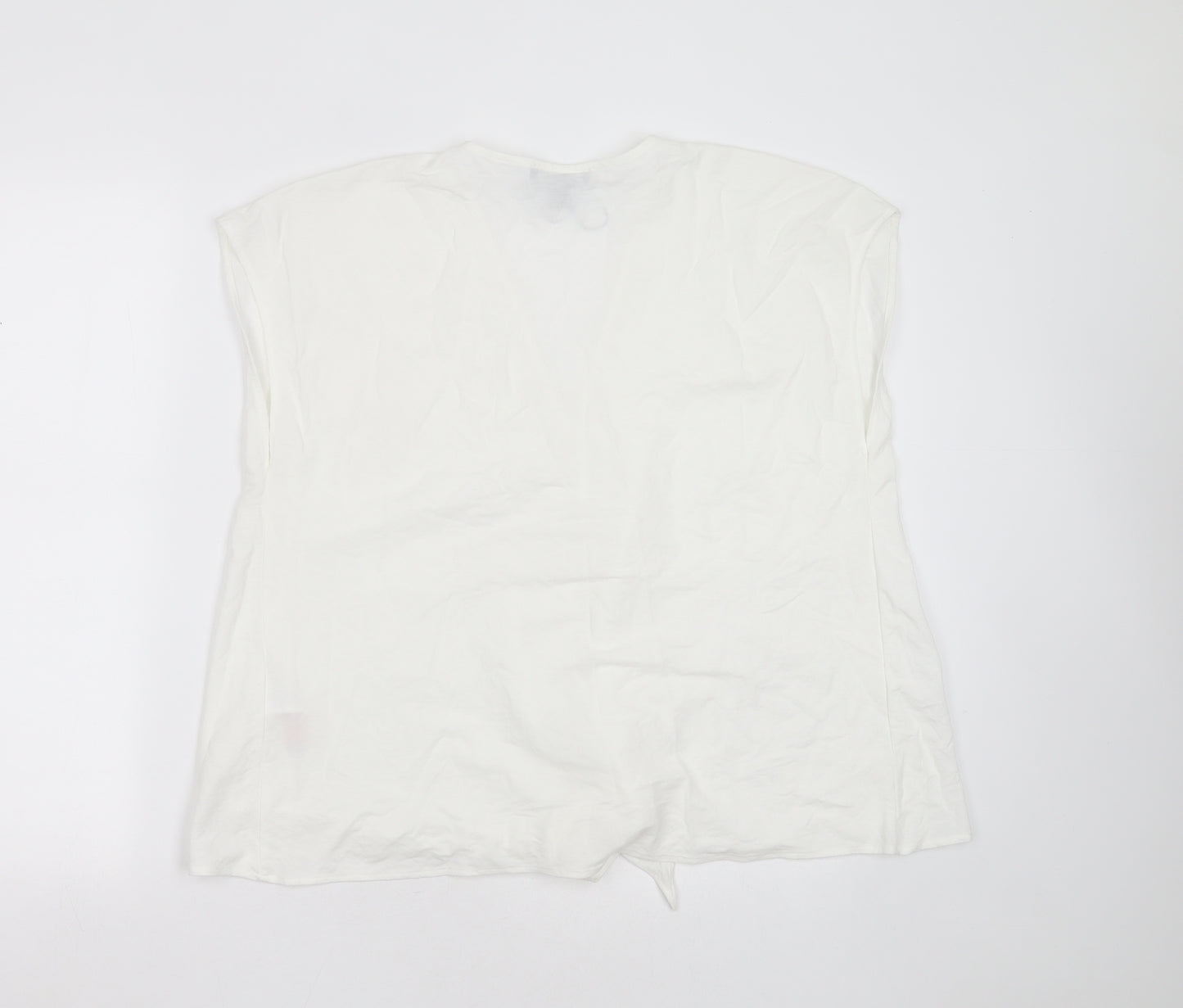 Primark Womens White  Viscose Basic Blouse Size XS V-Neck