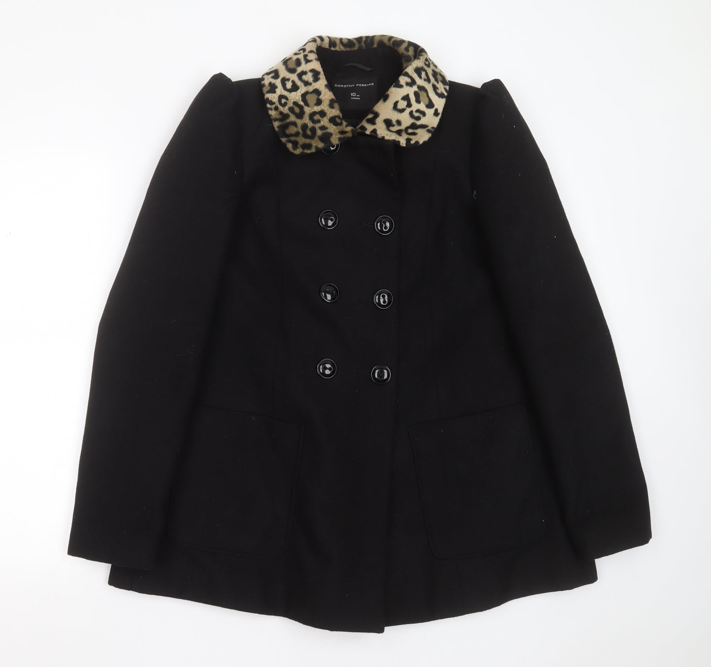 Dorothy Perkins Womens Black   Jacket  Size 10  Button