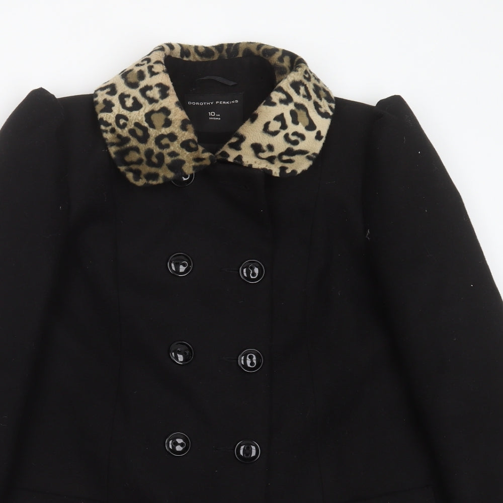 Dorothy Perkins Womens Black   Jacket  Size 10  Button