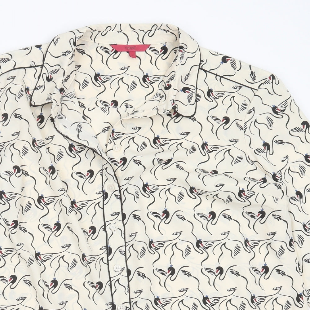 NEXT Womens Ivory  Polyester Basic Blouse Size 16 Collared - swans