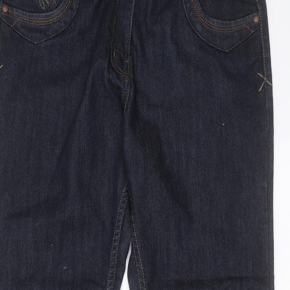 George Womens Blue  Cotton Bootcut Jeans Size 14 L30 in Regular Zip