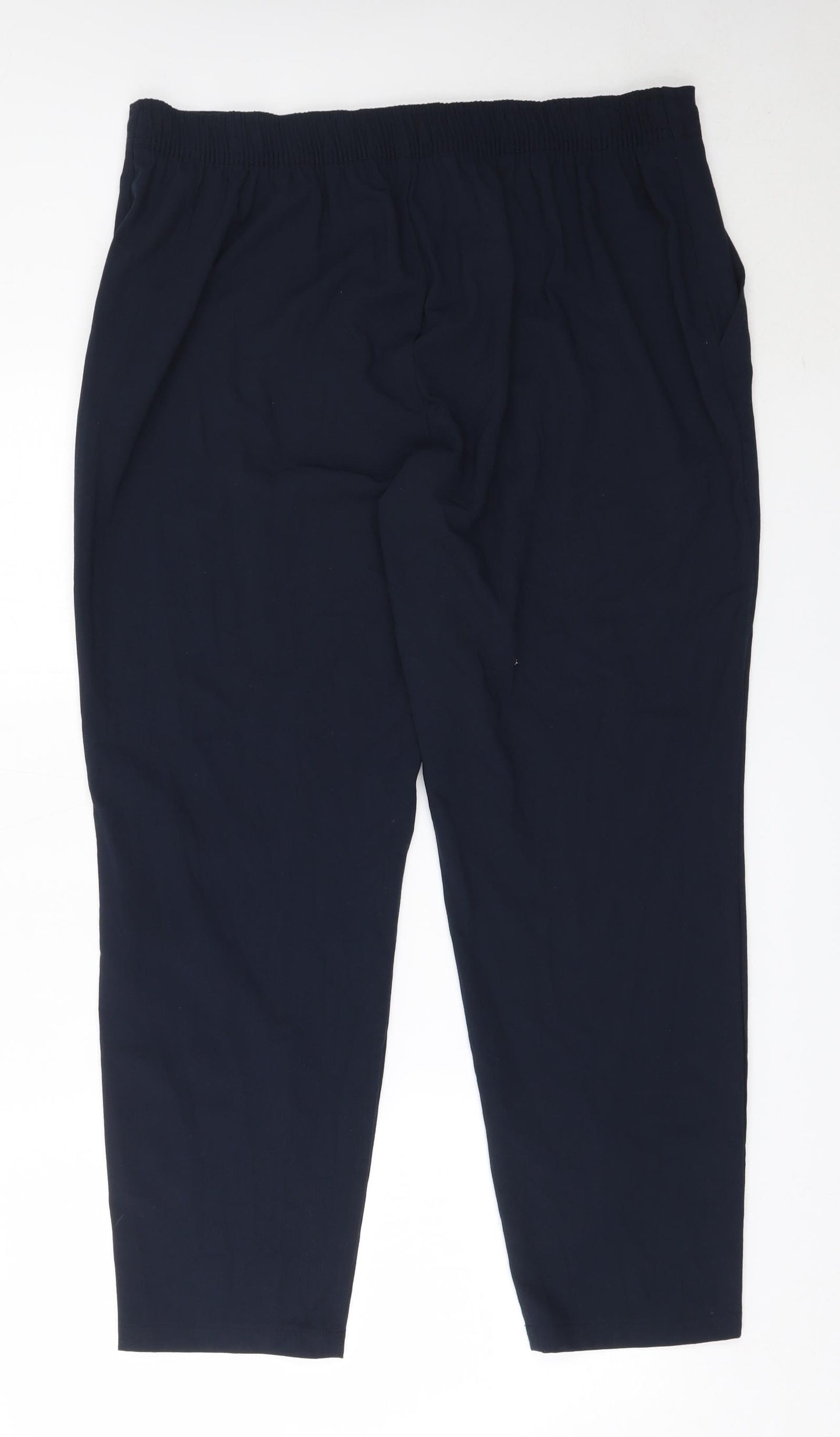 Papaya Womens Blue  Polyester Trousers  Size 18 L28.5 in Regular