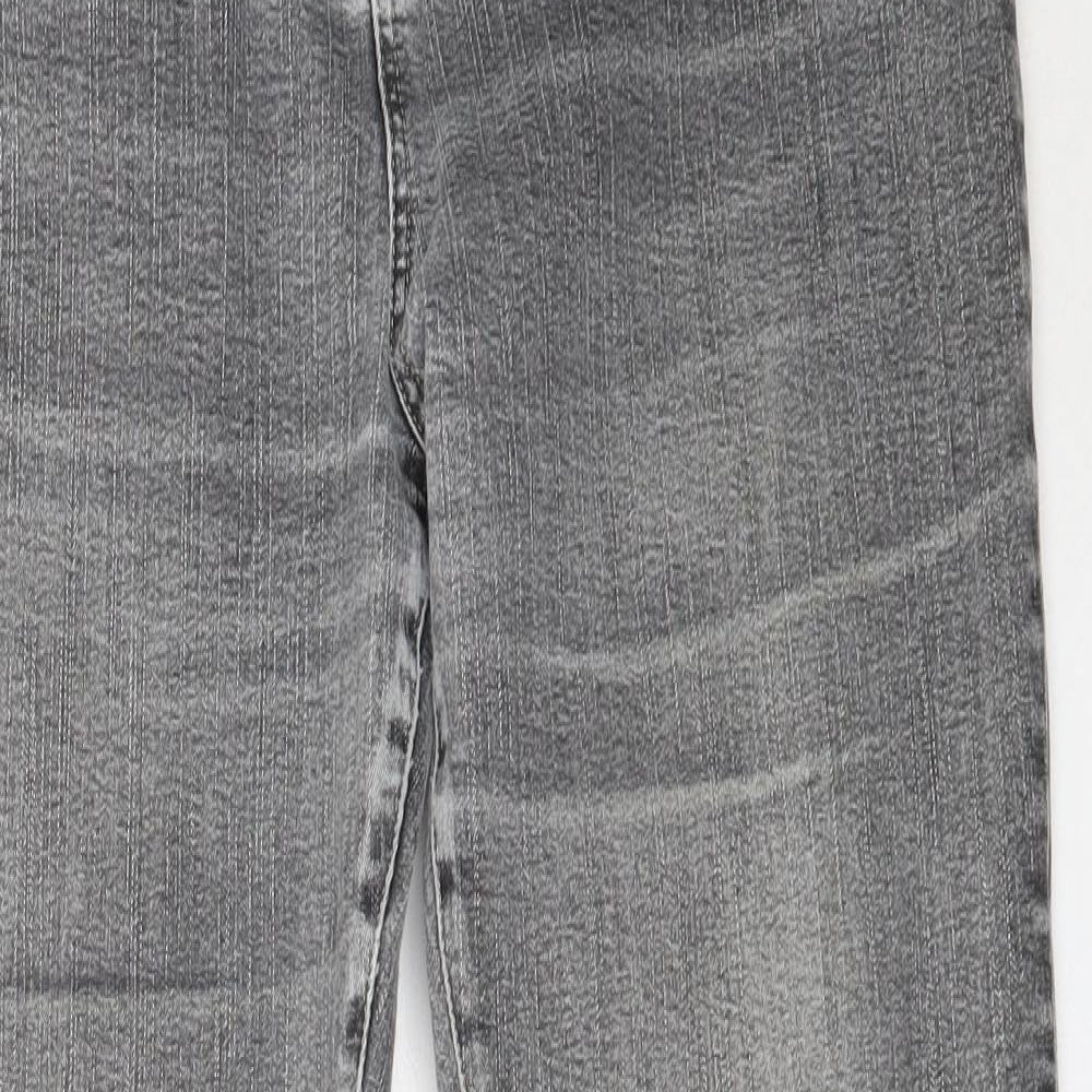 Per Una Womens Grey  Cotton Bootcut Jeans Size 16 L29.5 in Regular