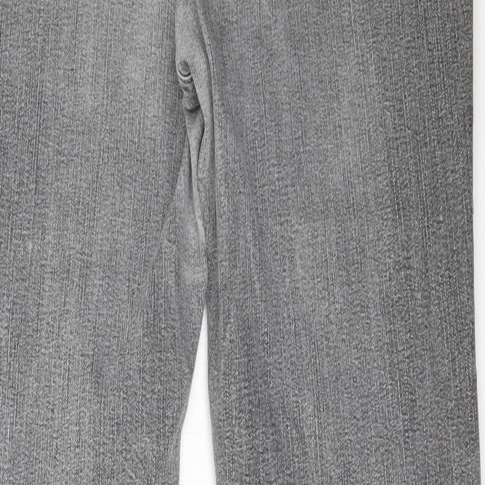 Per Una Womens Grey  Cotton Bootcut Jeans Size 16 L29.5 in Regular