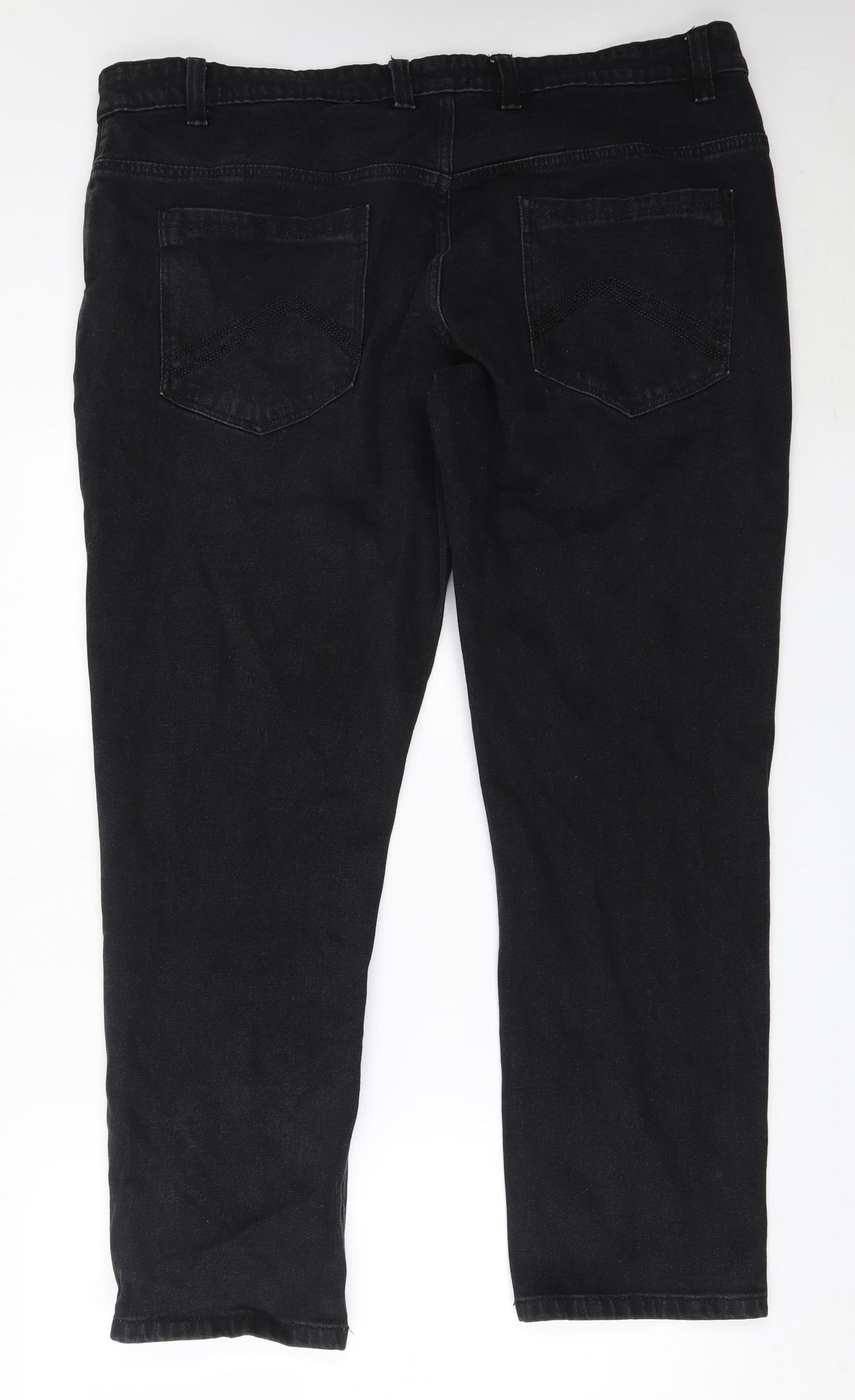 Union Blues Mens Black  Cotton Straight Jeans Size 44 in L32 in Regular