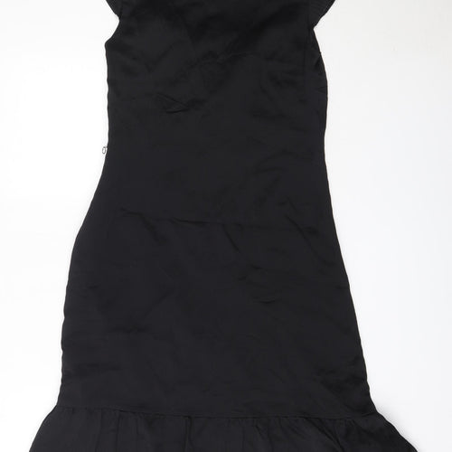 Monsoon Womens Black  Polyester Shift  Size 10  Round Neck
