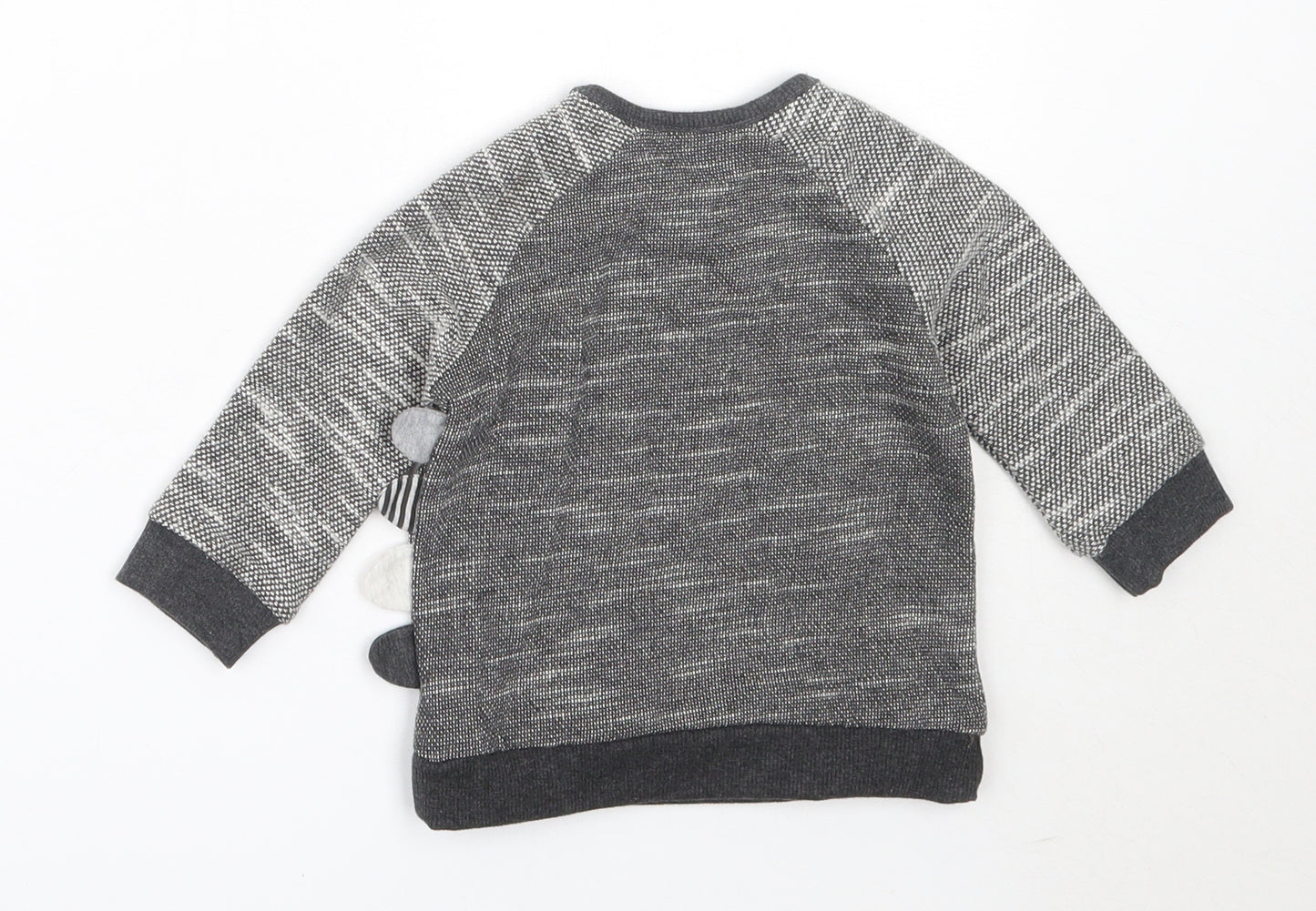 George Boys Grey  Cotton Pullover Jumper Size 3-6 Months