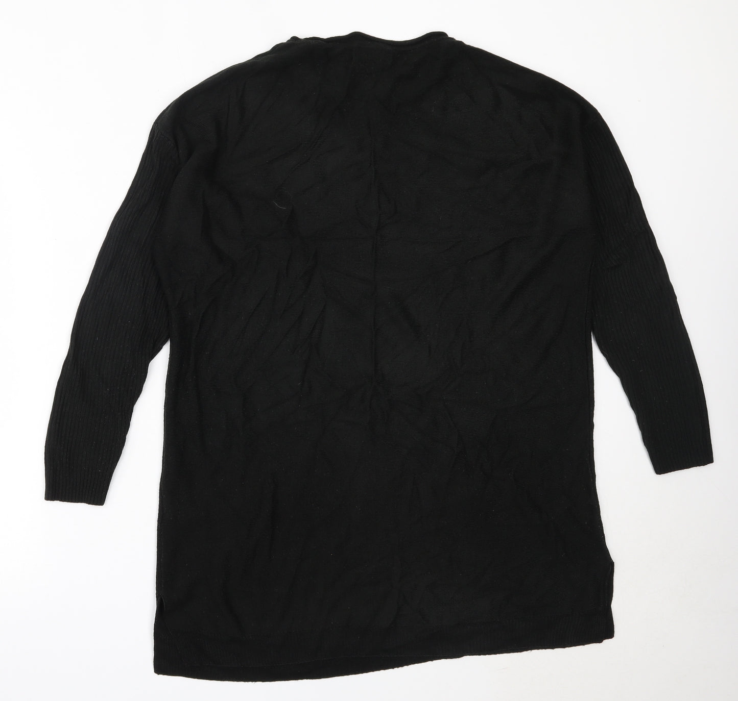 Papaya Womens Black Round Neck  Acrylic Pullover Jumper Size 10