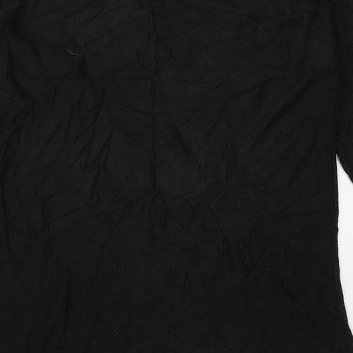 Papaya Womens Black Round Neck  Acrylic Pullover Jumper Size 10