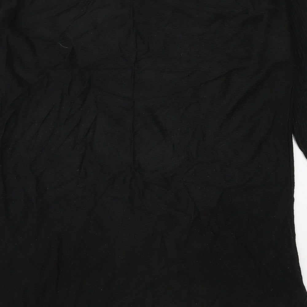 Papaya Womens Black Round Neck  Acrylic Pullover Jumper Size 10