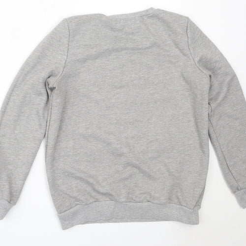 Jubylee Womens Grey  Cotton Pullover Sweatshirt Size S