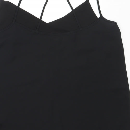 Lipsy Womens Black  Polyester Camisole Blouse Size 10 V-Neck