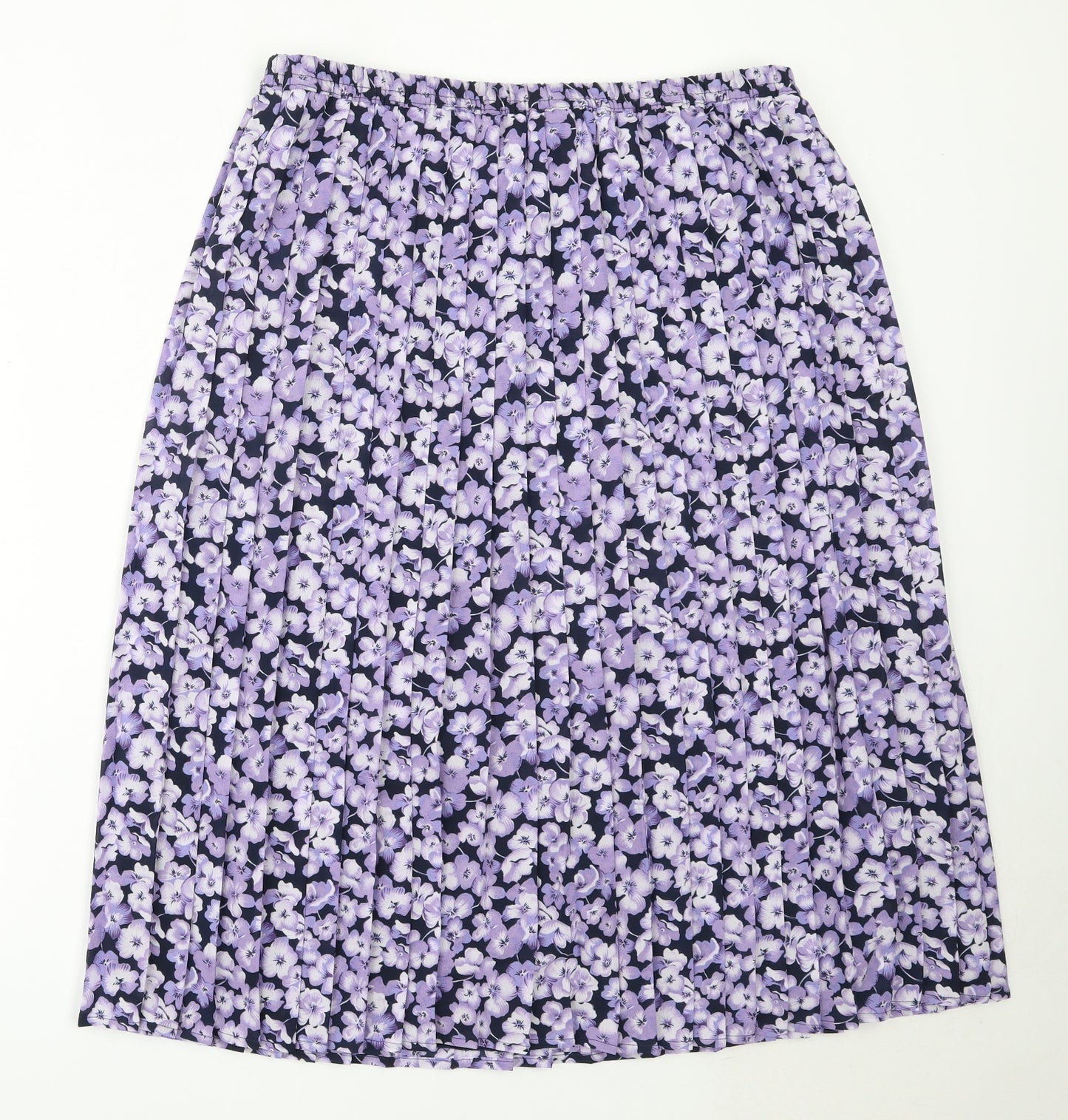 Eastex Womens Purple Floral Polyester Flare Skirt Size 18
