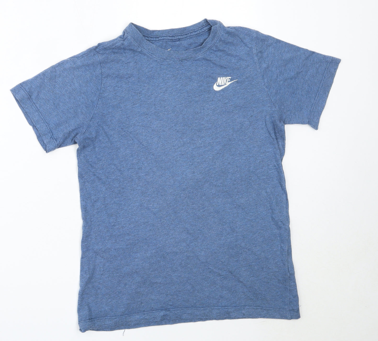 Nike Boys Blue  Cotton Basic T-Shirt Size L Round Neck