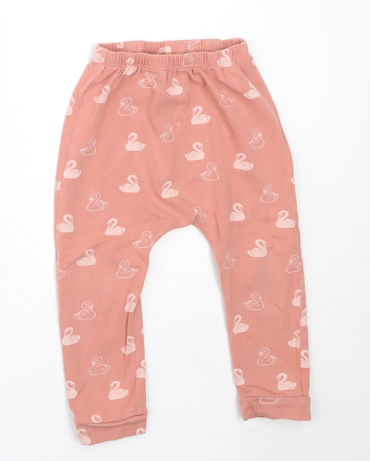 NEXT Girls Pink  Cotton Capri Leggings Size 18-24 Months