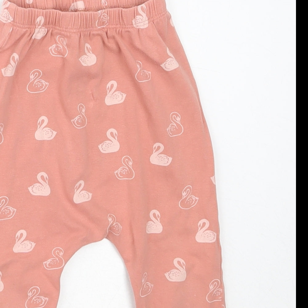 NEXT Girls Pink  Cotton Capri Leggings Size 18-24 Months