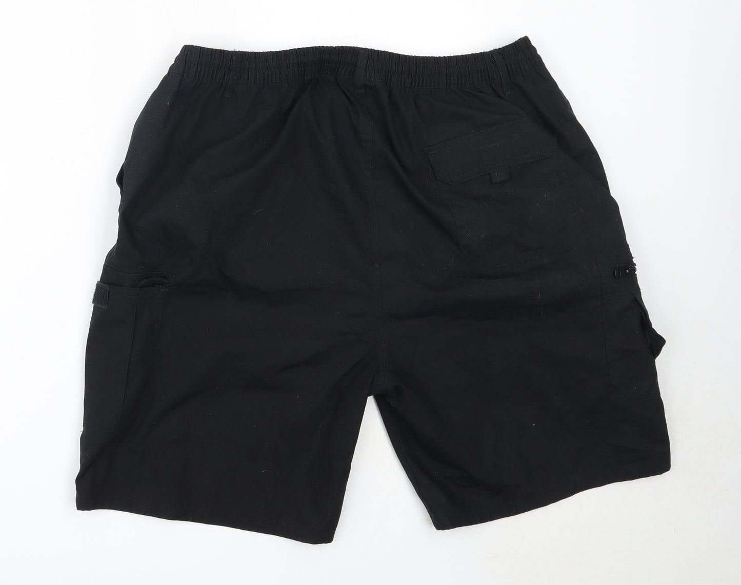 High Mount Mens Black  Cotton Cargo Shorts Size 34 in  Regular