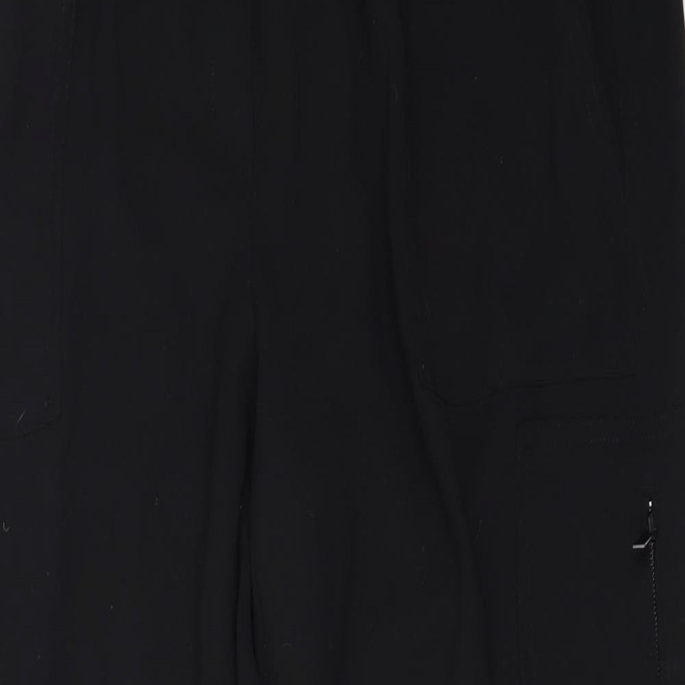 NEXT Womens Black  Polyester Jogger Trousers Size 14 L26.5 in Regular