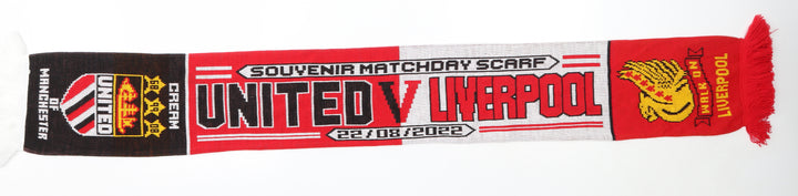 Preworn Mens Red Acrylic Scarf One Size - liverpool manchester united