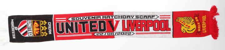 Preworn Mens Red Acrylic Scarf One Size - liverpool manchester united