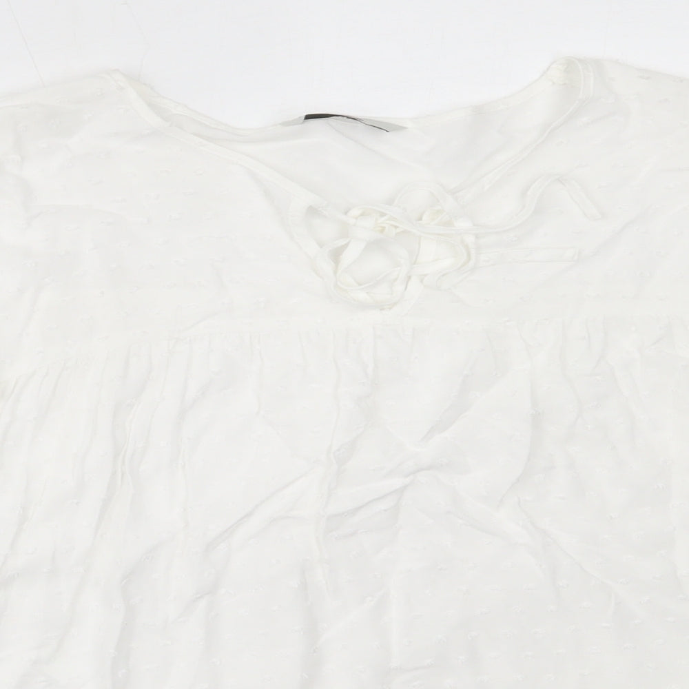 George Womens White  Viscose Basic Blouse Size 20 Round Neck