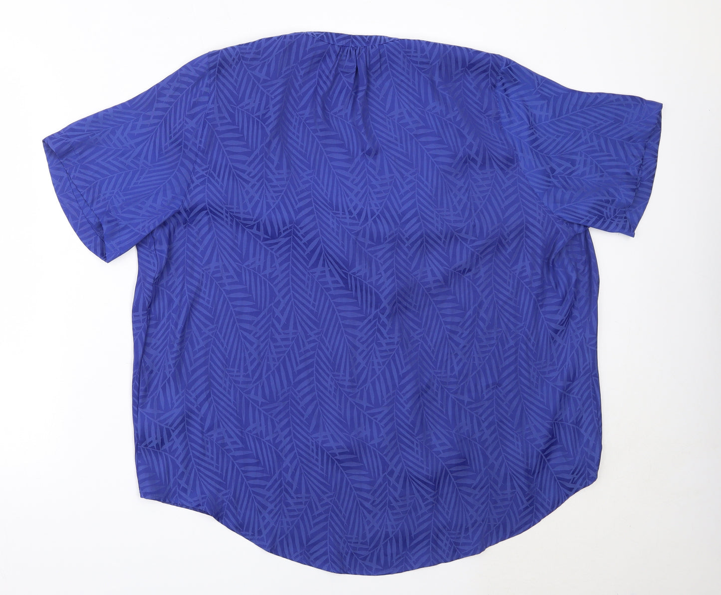 NEXT Womens Blue  Polyester Basic Blouse Size 20 Round Neck