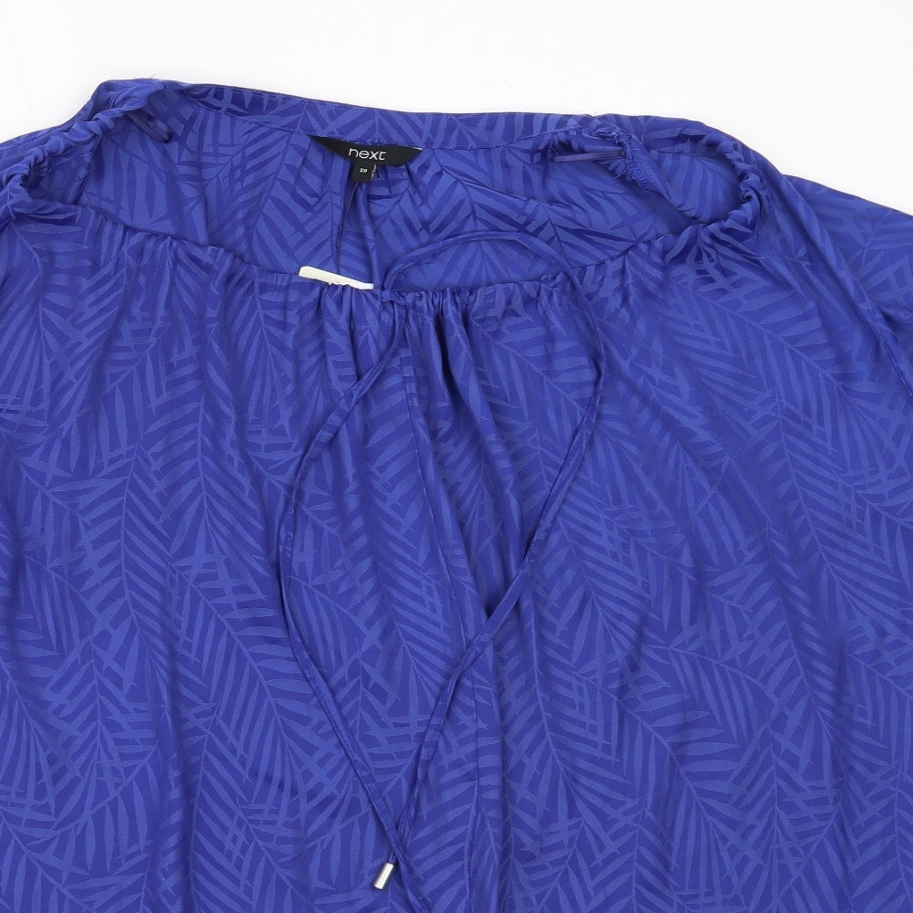NEXT Womens Blue  Polyester Basic Blouse Size 20 Round Neck