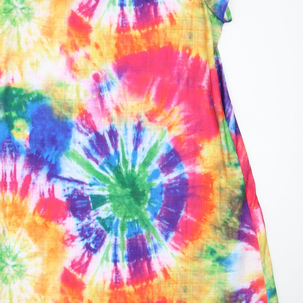 Tendency Womens Multicoloured  Polyester Shift  Size XL  V-Neck