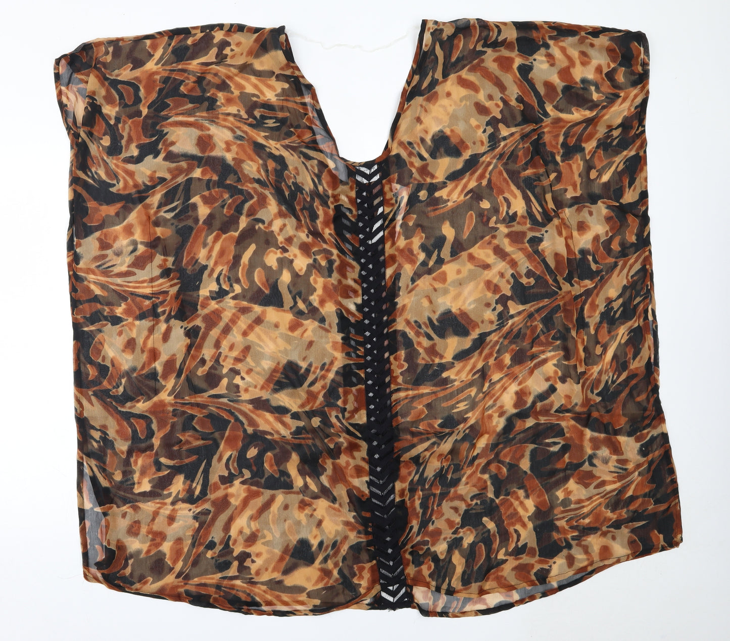 Cruise Club Womens Brown  Polyester Kaftan  One Size  V-Neck