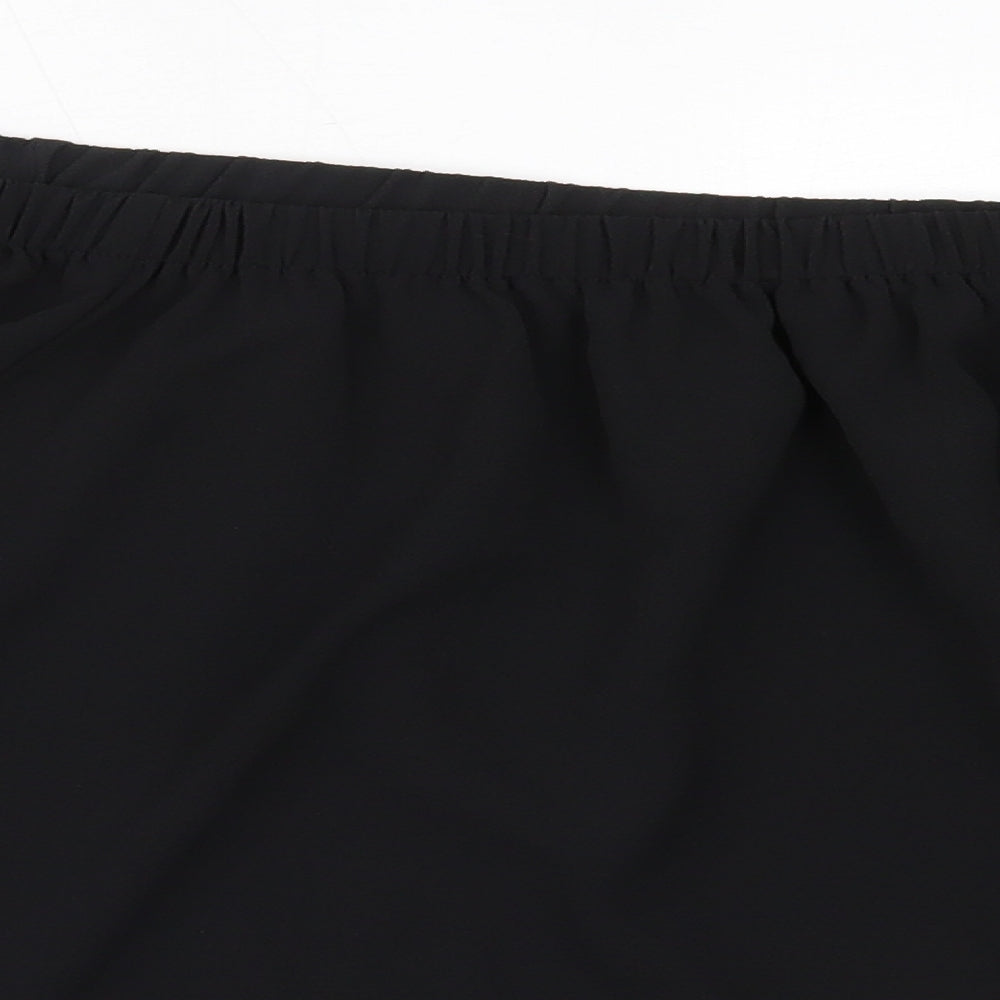 Primark Womens Black  Polyester Basic Button-Up Size 18 Off the Shoulder