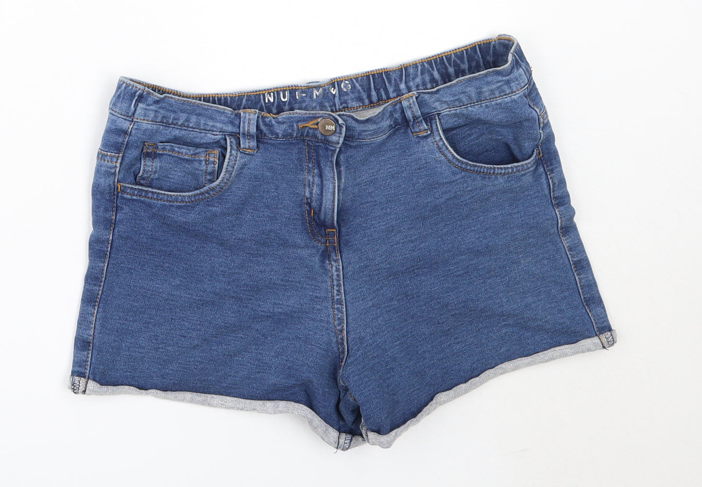 Nutmeg Girls Blue  Cotton Hot Pants Shorts Size 11-12 Years  Regular