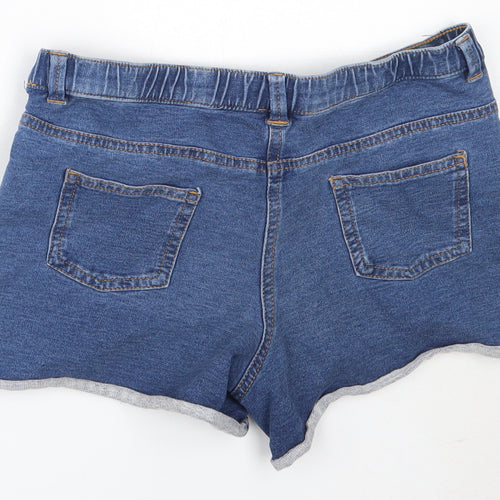 Nutmeg Girls Blue  Cotton Hot Pants Shorts Size 11-12 Years  Regular