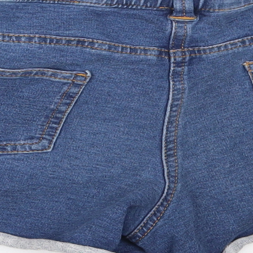 Nutmeg Girls Blue  Cotton Hot Pants Shorts Size 11-12 Years  Regular