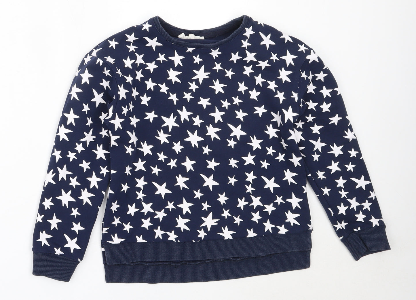 Mini Mignon Girls Blue  Cotton Pullover Sweatshirt Size 8 Years