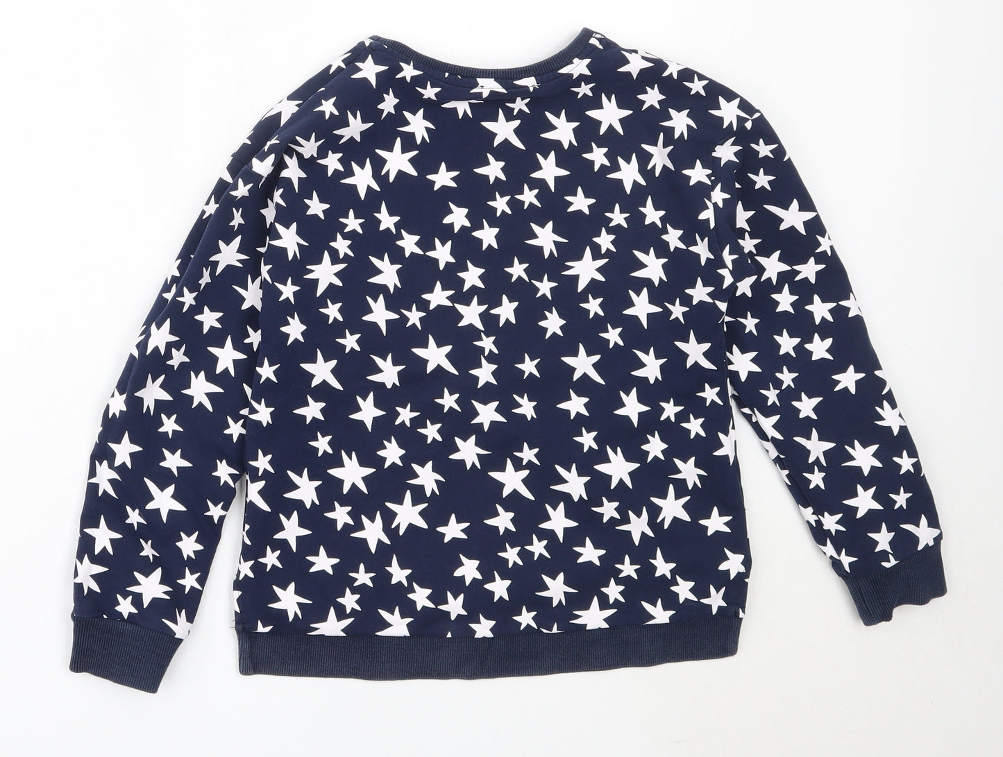 Mini Mignon Girls Blue  Cotton Pullover Sweatshirt Size 8 Years