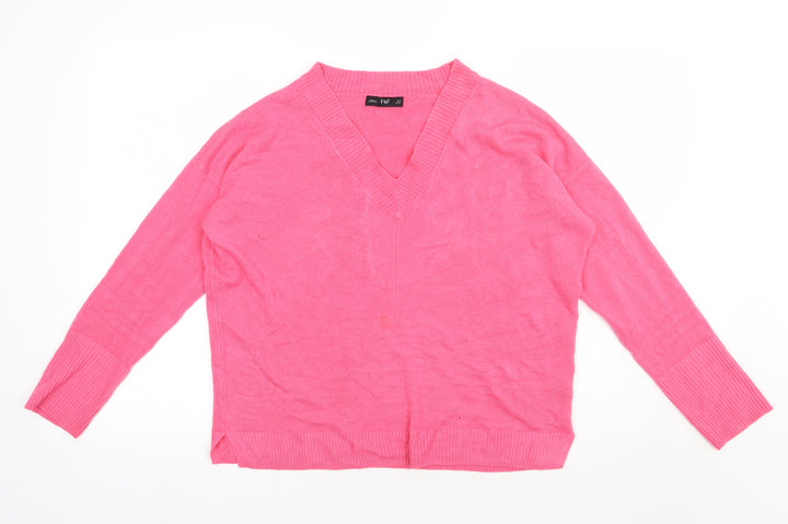 F&F Womens Pink  Acrylic Pullover Sweatshirt Size 12  Pullover