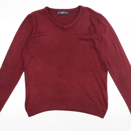 Kensington Mens Red  Acrylic Pullover Sweatshirt Size M