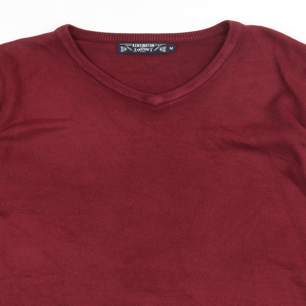 Kensington Mens Red  Acrylic Pullover Sweatshirt Size M