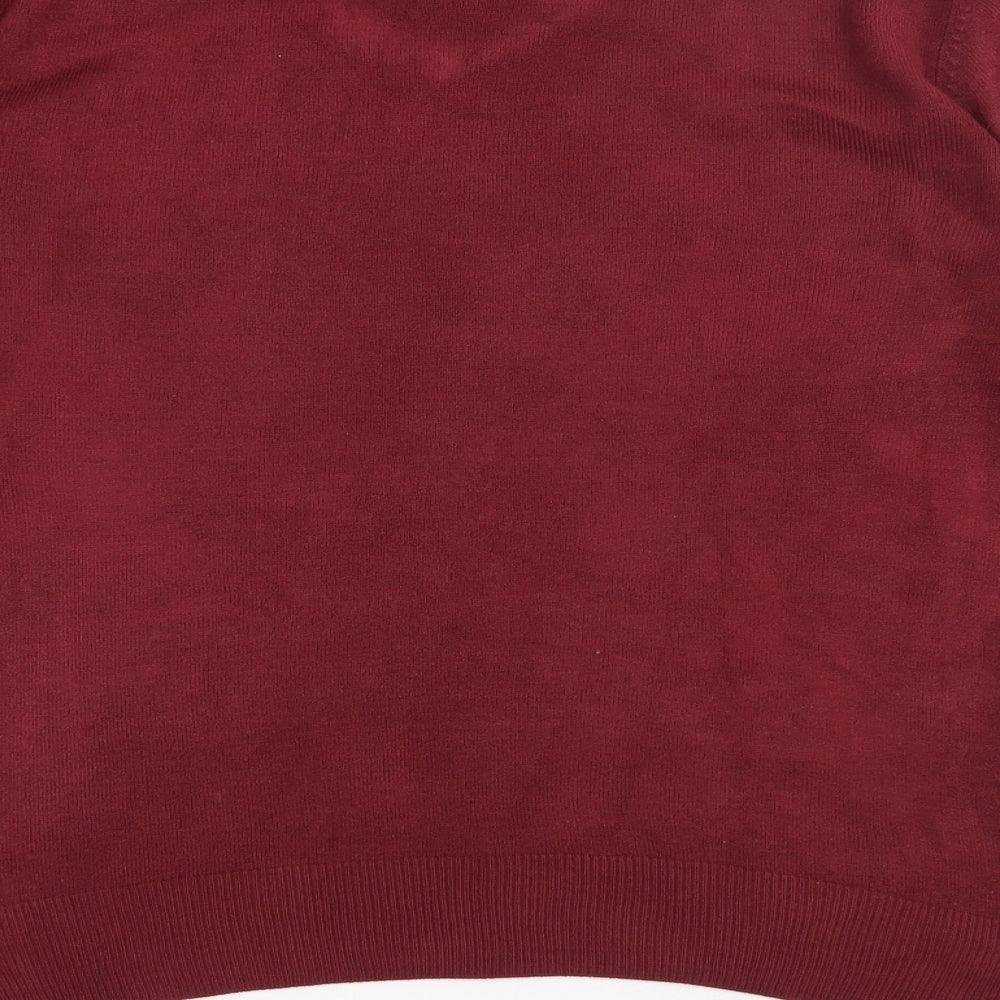 Kensington Mens Red  Acrylic Pullover Sweatshirt Size M