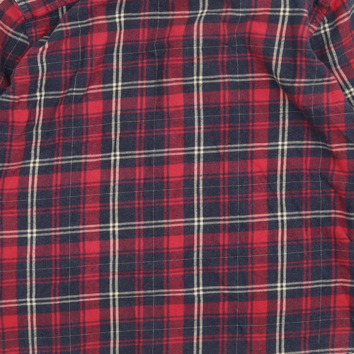 Burton Mens Red Check Cotton  Button-Up Size S Collared Button
